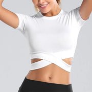 Seamless Yoga Shirt Short Sleeve Quick Dry