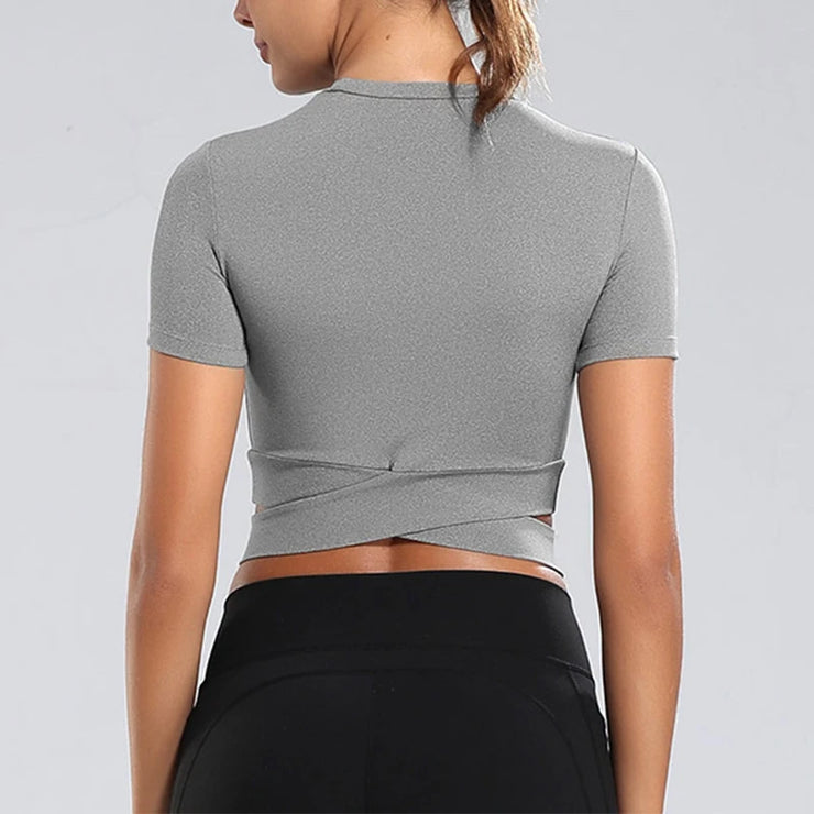 Seamless Yoga Shirt Short Sleeve Quick Dry