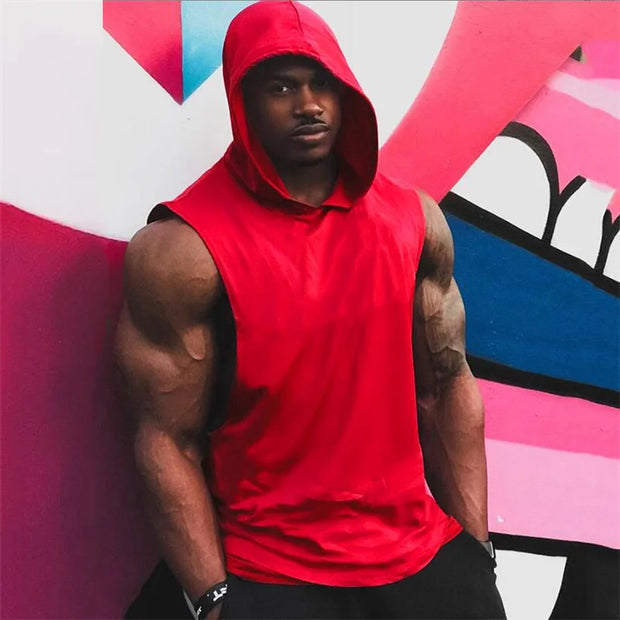 Tank Top Men Gym Cotton Vest Hoodies