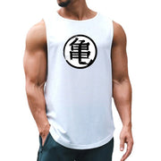 Turtle Script Printed Mens Gym Vest Quick Dry