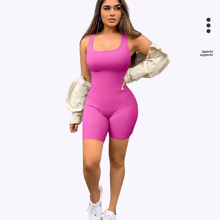 Seamless One-Piece Short Push Up Bodysuit