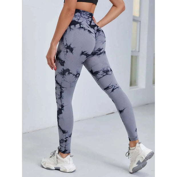 Tie Dye Leggings Seamless High Waist Push Up