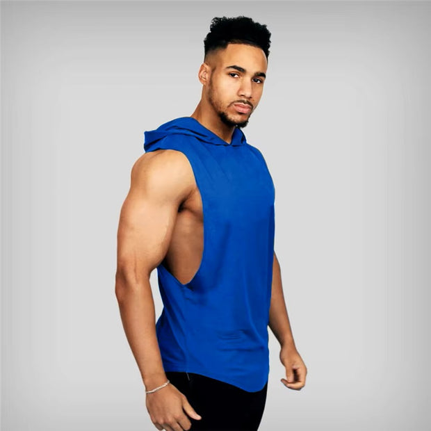 Tank Top Men Gym Cotton Vest Hoodies