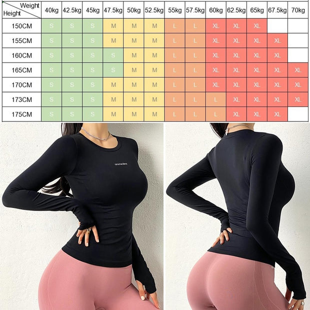 Gym Shirt Women Long Sleeve and Short Sleeve Fitness Sportswear