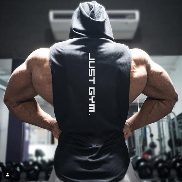 New Cotton Sleeveless Gym Hoodie