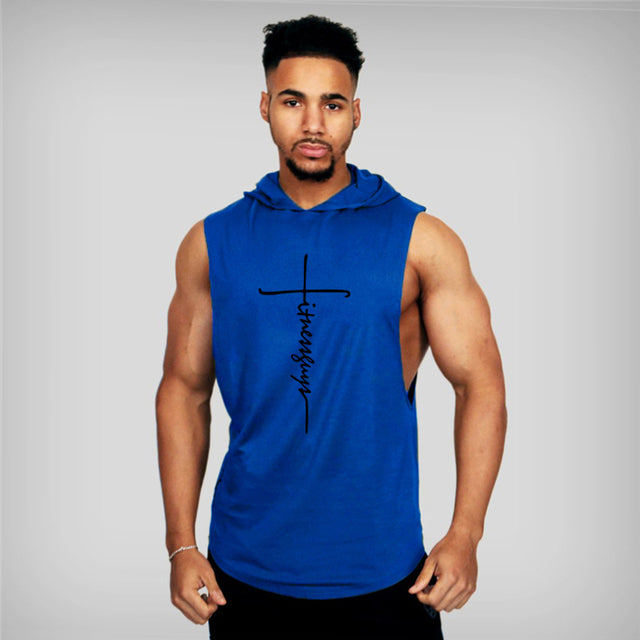 Hooded Sleeveless T Shirt