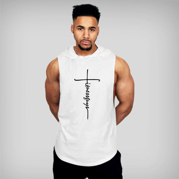 Hooded Sleeveless T Shirt