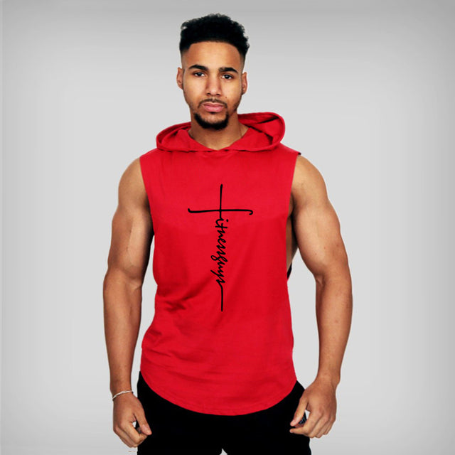 Hooded Sleeveless T Shirt