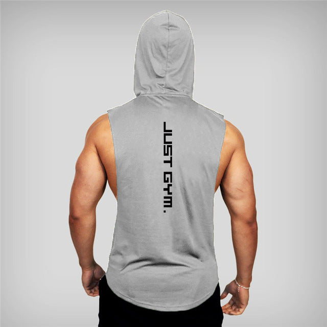 New Cotton Sleeveless Gym Hoodie