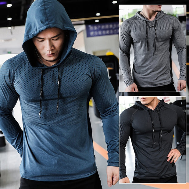 Men Fitness Sport Hoodie Gym